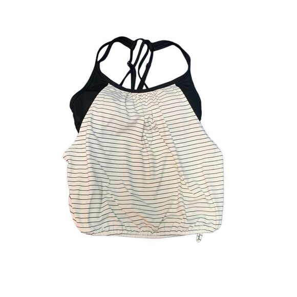 CALIA Black & White Tank with Built in Bra Cinch Waist Size Small - Picture 1 of 5